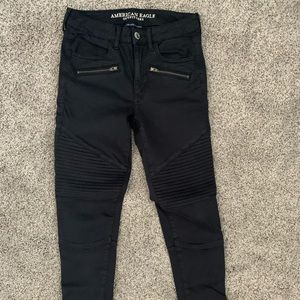 Sateen Moto High Rise Jegging Zipper Ankle